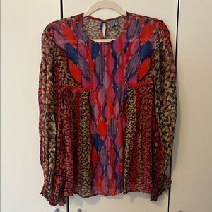 Colorful Patterned Women's Top
